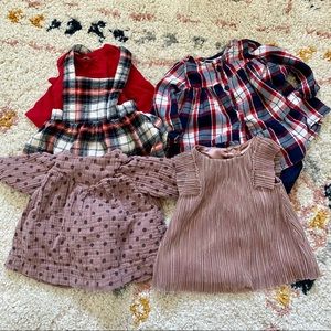 0-3 month baby girls dress bundle